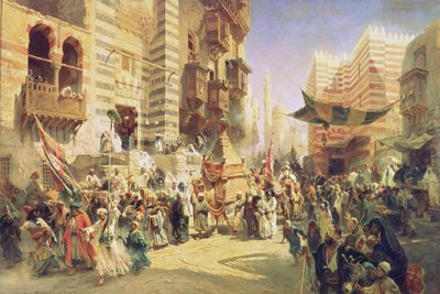 Die Übergabe des heiligen Teppichs in Kairo, 1876 von Konstantin Egorovich Makovsky